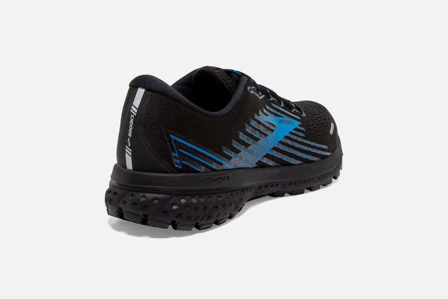 Brooks Running Shoes - Ghost 13 GTX Road Mens - Black/Blue - OUE-173852